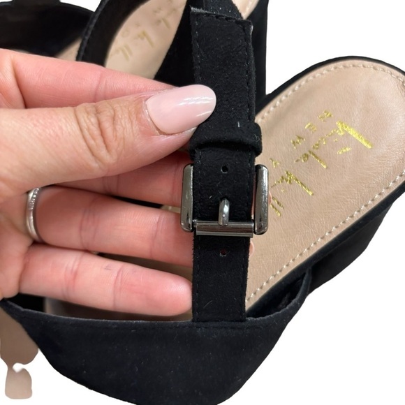 Nicole Miller New York Black Strappy Sandal Chunky Heels Women’s 10 Summer - Picture 14 of 14